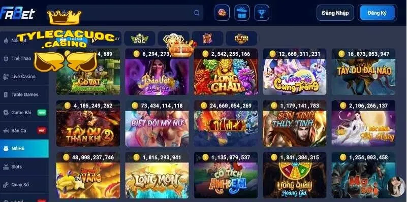 Hàng trăm tựa game hấp dẫn có mặt tại Fabet