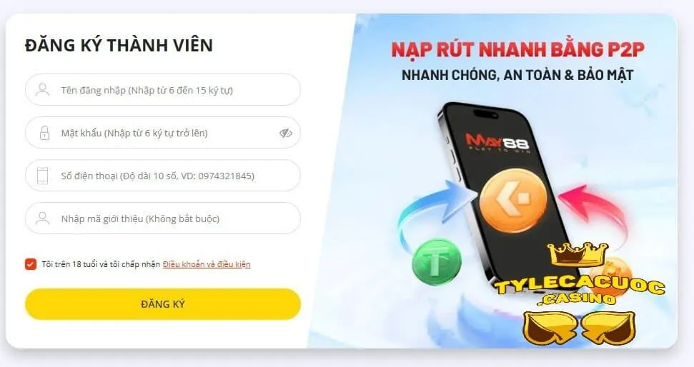 Quy trình đăng ký nhanh gọn lẹ