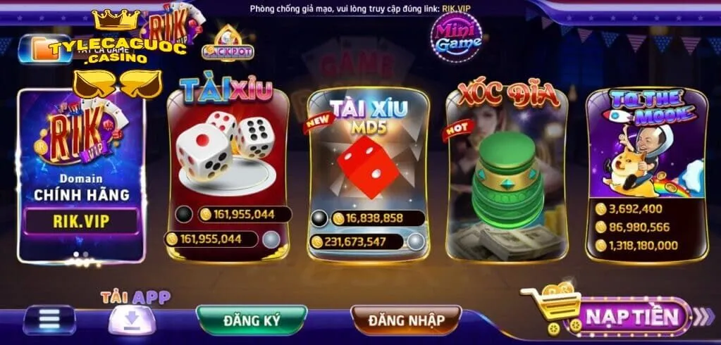 Các tựa game cực hot tại rikvip